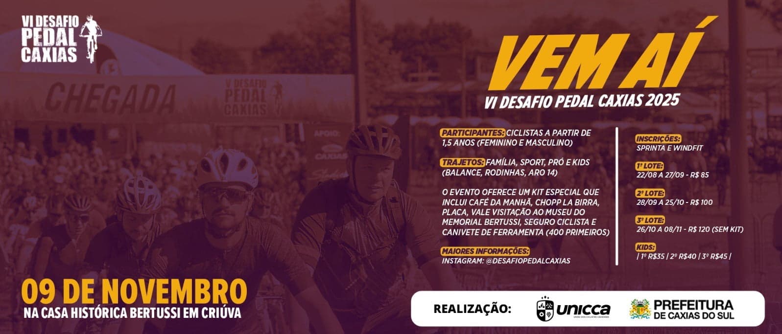VI Desafio Pedal Caxias 2025